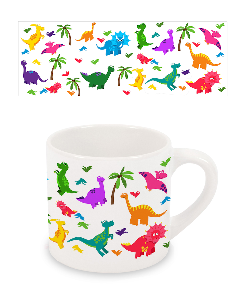 Kids Mini Mug Colourful Dinosaurs – The Fantail House