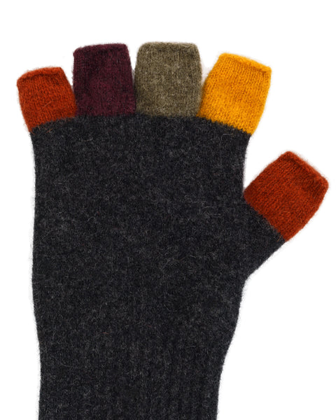 Native World, Possum Merino, Fingerless Multi Gloves, NZ Made, The Fantail House