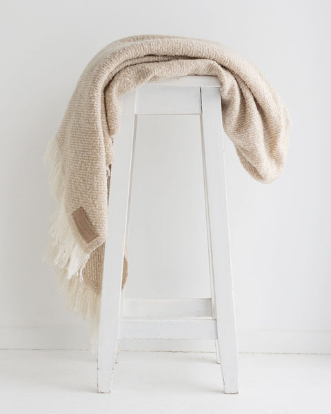 Wool Twill Throw - Driftwood