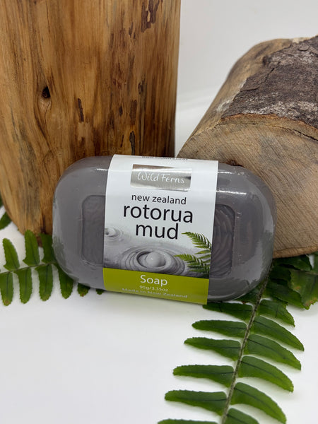 Bar of New Zealand Rotorua Mud soap from Wild Ferns