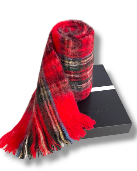Masterweave, The Fantail House, Made in NZ, Made in Aotearoa, NZ made, Alpaca scarf, Luxury scarf, Winter scarf, The Fantail House, Dress Stewart Check