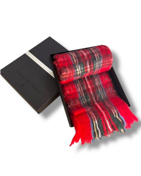 Masterweave, The Fantail House, Made in NZ, Made in Aotearoa, NZ made, Alpaca scarf, Luxury scarf, Winter scarf, The Fantail House, Dress Stewart Check