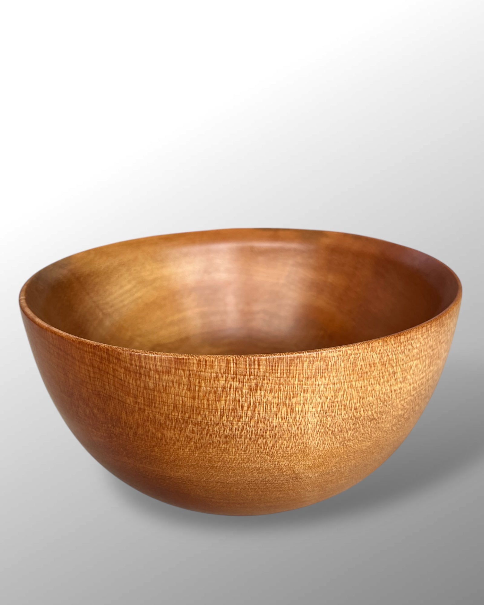 Front view of a Native New Zealand Timber Ancient Swamp Kauri wood turned Bowl handcrafted by David Vickery