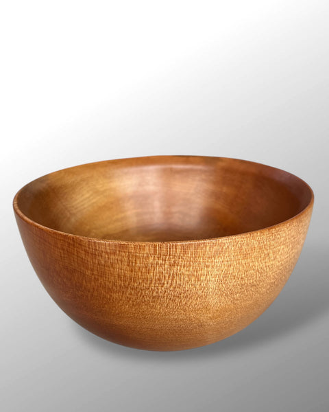 Front view of a Native New Zealand Timber Ancient Swamp Kauri wood turned Bowl handcrafted by David Vickery