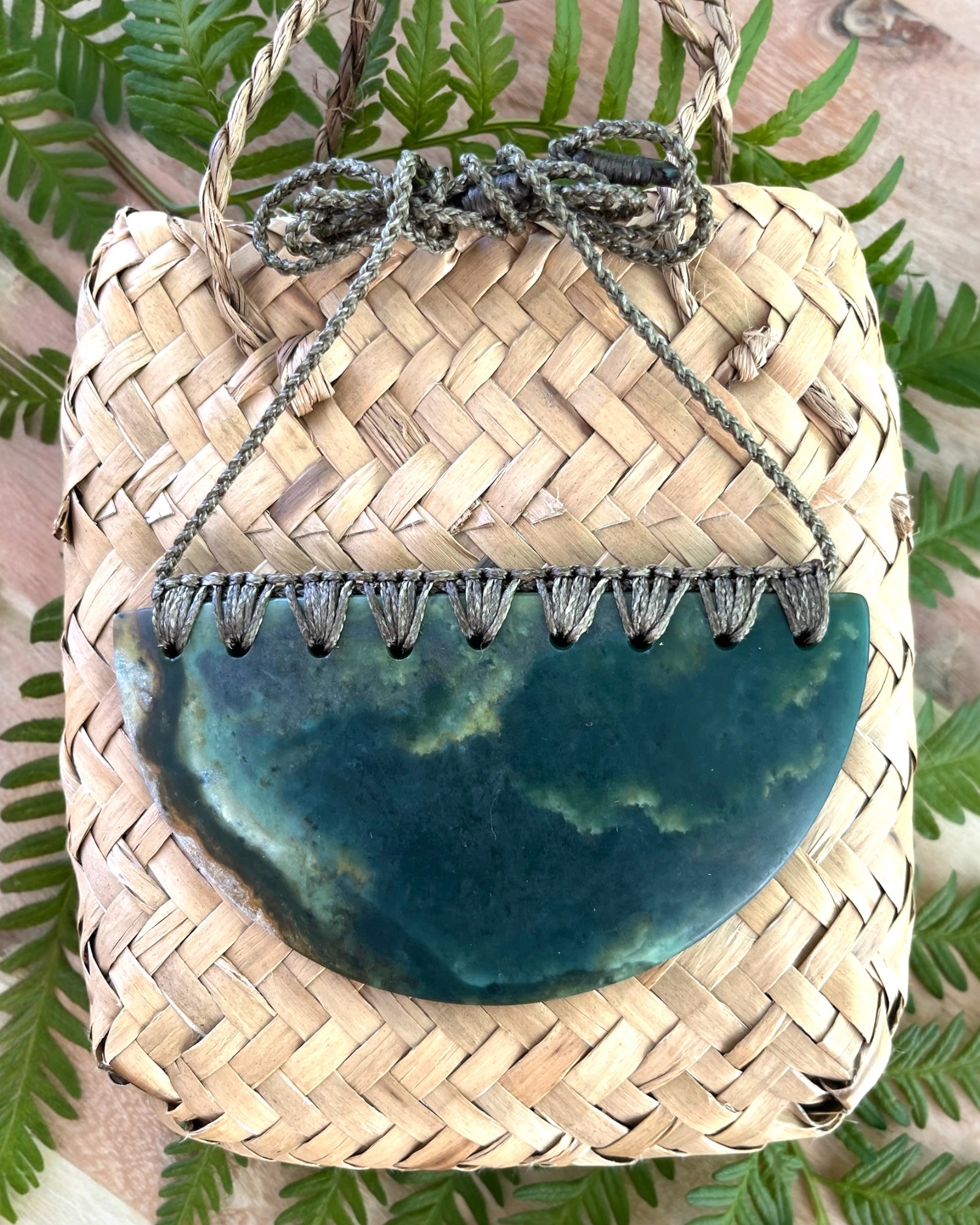Donna Summers, The Fantail House, Made in NZ, New Zealand Made, Hand carved, Breast plate, Pounamu, Greenstone, Pendant, Made in Aotearoa