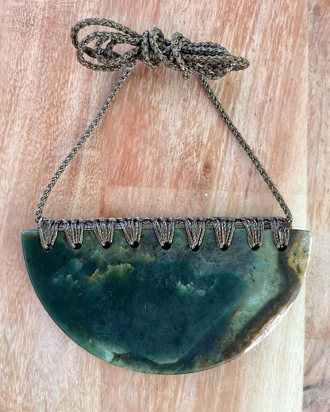 Donna Summers, The Fantail House, Made in NZ, New Zealand Made, Hand carved, Breast plate, Pounamu, Greenstone, Pendant, Made in Aotearoa