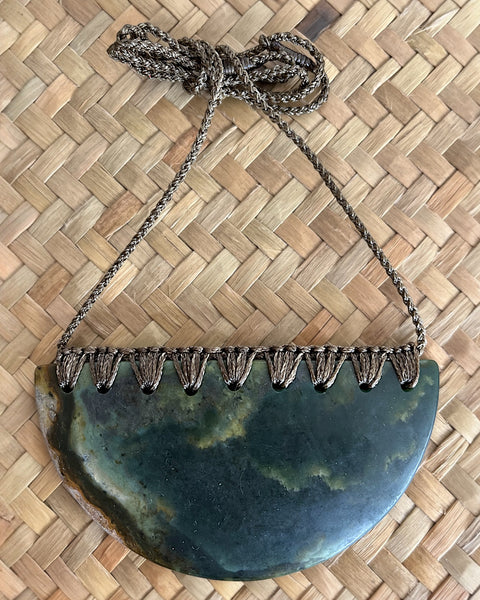 Donna Summers, The Fantail House, Made in NZ, New Zealand Made, Hand carved, Breast plate, Pounamu, Greenstone, Pendant, Made in Aotearoa