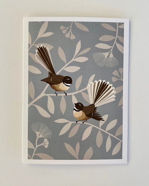 greeting, card, Cathy, Hansby, Fantails