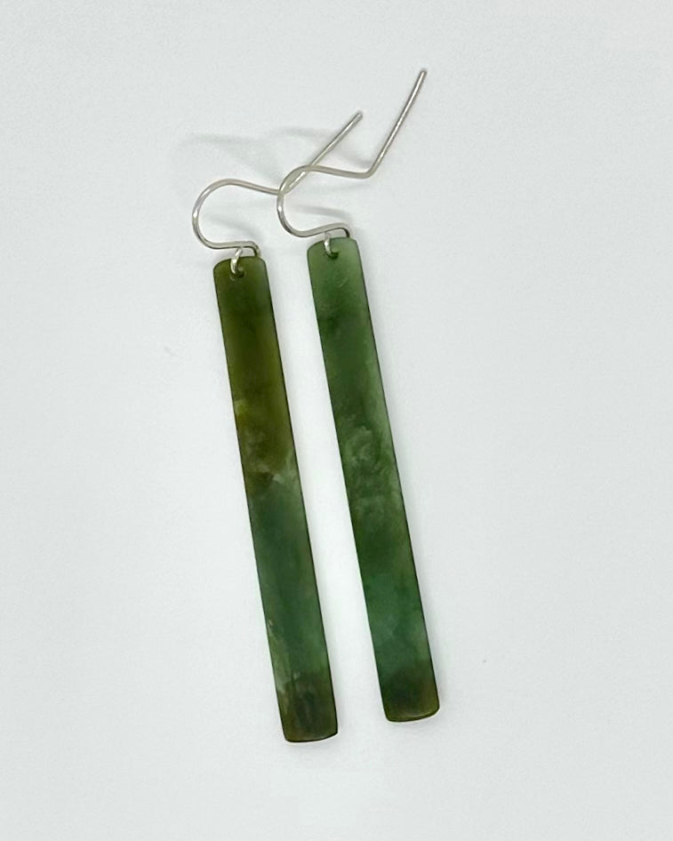 The Fantail House, Earrings, Donna Summers, Greenstone, pounamu