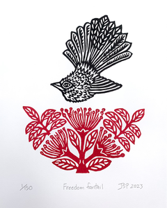 The Fantail House, Artist, Jessica Scott-Peterson, Freedom, Fantail, Art, Print