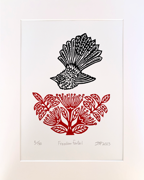 The Fantail House, Artist, Jessica Scott-Peterson, Freedom, Fantail, Art, Print