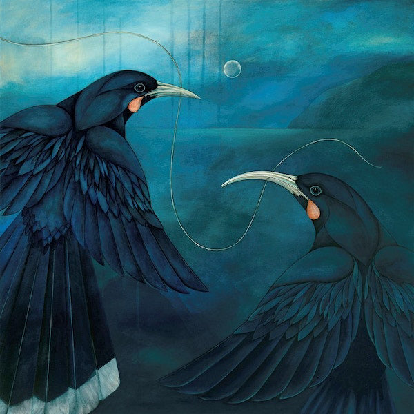 The Fantail House, Ira Mitchell, Made in New Zealand, Kathryn Furniss, Huia, birds, Together Forever, Art, Print, Box, Frame