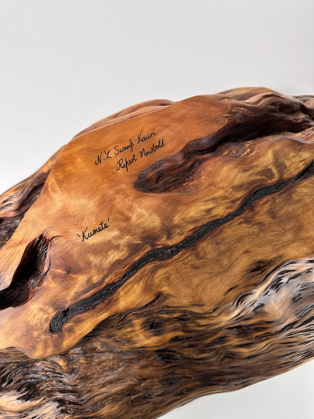 Swamp Kauri, Rupert Newbold, Hand Carved, NZ Wood turner, NZ Kauri, Sculpture, Made in New Zealand