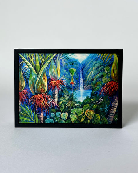 The Fantail House, Made in New Zealand, Irina, Velman, Nikau, Waterfall, frame, art, print