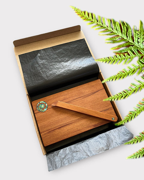Woodware, Homeware, Souvenirs, Rimu, Cheese Board, Paua, Gift Box, Gifts, Woodwork, Woodcraft, Kiwiana, NZ made, Native Wood, Koru, Hand crafted, Tableware, The Fantail House, Made in New Zealand