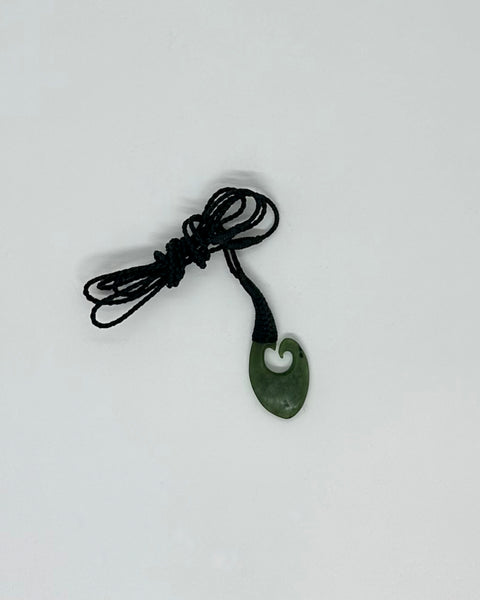 The Fantail House, Greenstone, Pounamu, Pendant, Fish, hook, Hei matau