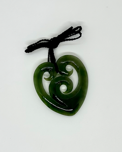 heart, koru, greenstone