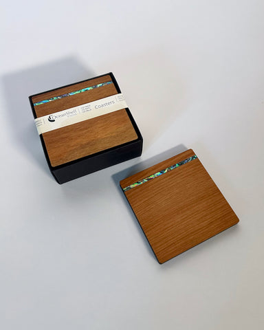 The Fantail House, Rimu, Made in NZ, Coasters