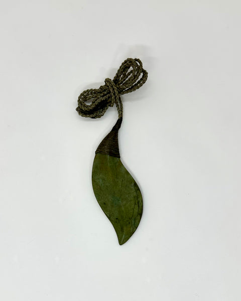 The Fantail House, Greenstone, pounamu, pendant, necklace,  leaf design, unique