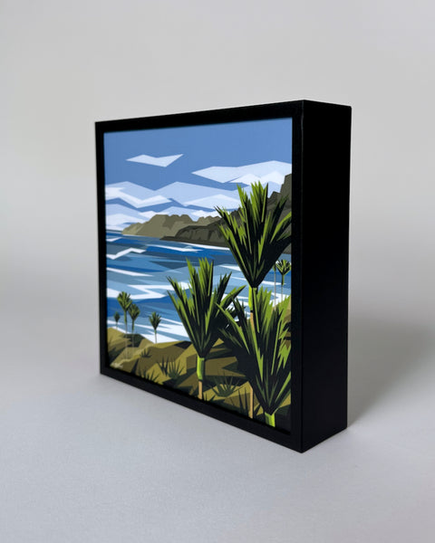 The Fantail House, Ira Mitchell, Made in New Zealand, West, coast, nikau,, Box, Frame