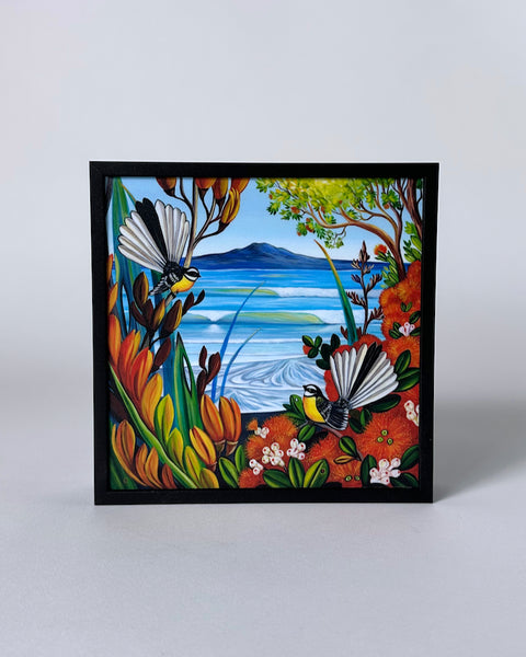 The Fantail House, Ira Mitchell, Made in New Zealand, Irina, Velman, Best time of the year, Fantails, Art, Print, Box, Frame