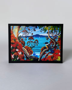 The Fantail House, Made in New Zealand, Irina, Velman, Rangitoto Island View, box, frame, art, print