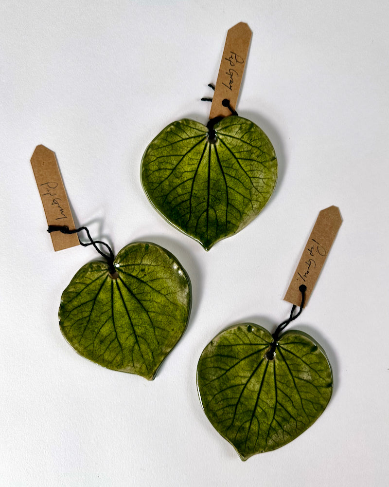 The Fantail House, Made in New Zealand, Ceramic, kawakawa, leaves