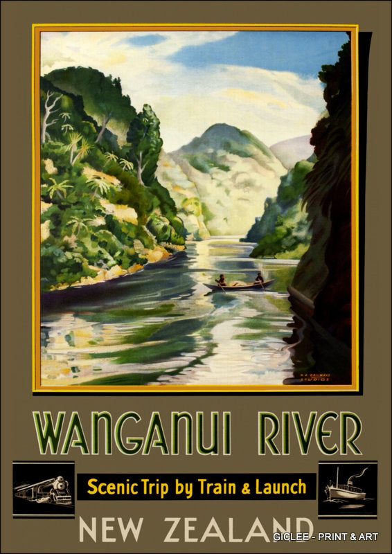 The Fantail House, Printed in New Zealand, Railways, Studios, Tourism, Art, Prints, Vintage, The Fantail House, Wanganui, River