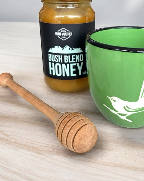 New Zealand Native Rimu Wood Carved Honey Dipper by Designed and Crafted by David Vickery