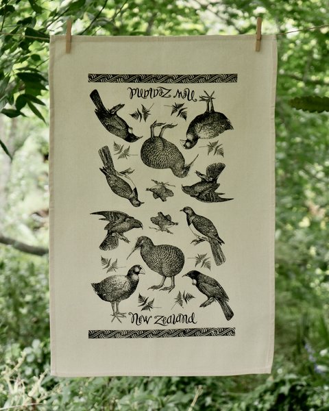 The Fantail House, Made in NZ, Tea Towels, Cotton, NZ, Birds