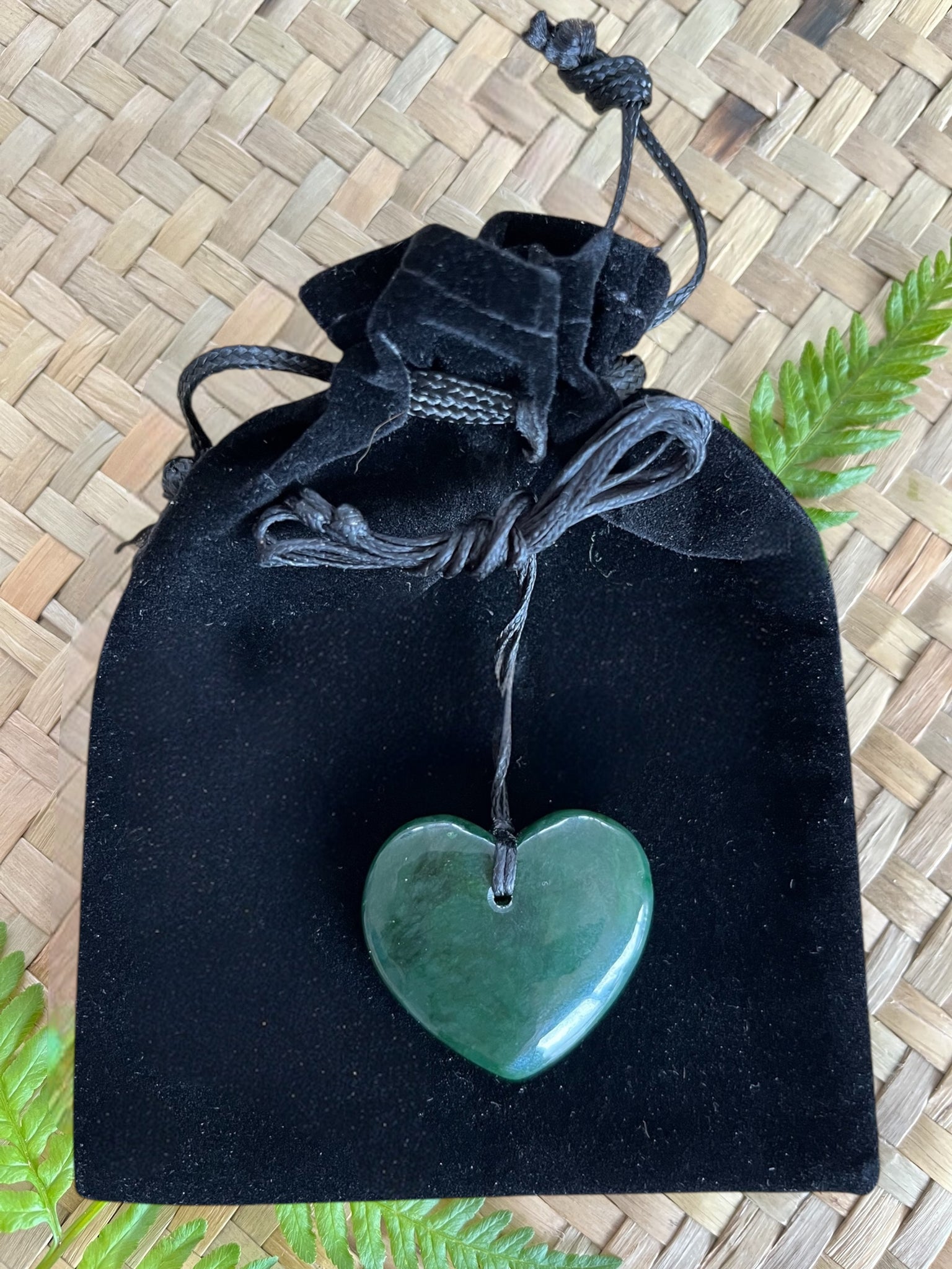 Greenstone, Pounamu, Heart, Medium Size, Your taonga, Pendant, NZ Made, Made in Aotearoa, The Fantail House