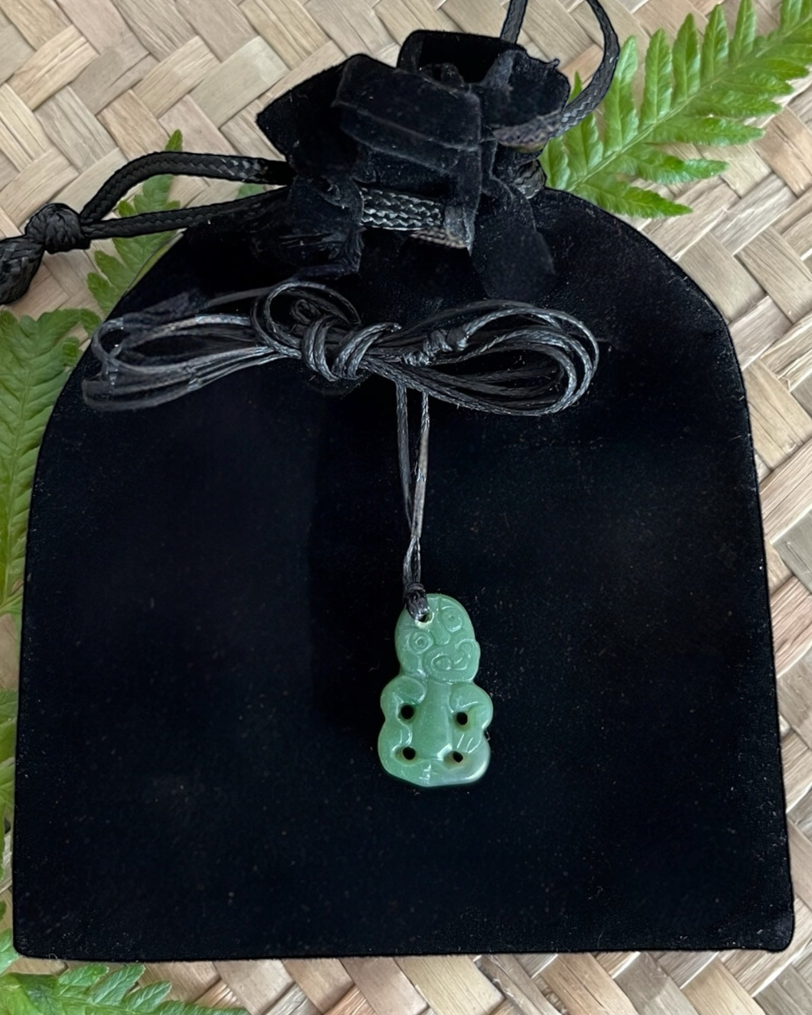 Greenstone, Tiki, Small, Pendant, Pounamu, NZ made, Carved, Made In Aotearoa, The Fantail House