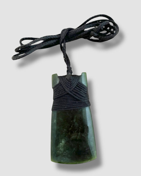 The Fantail House, Made in NZ, Made in New Zealand, Greenstone, Pounamu, Toki, Medium, Pendant, Hand Carved, Made in Aotearoa, Necklace, 