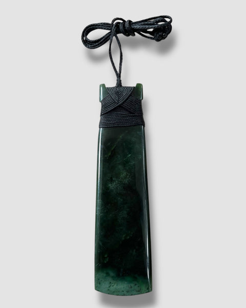 The Fantail House, Made in NZ, Made in New Zealand, Greenstone, Pounamu, Toki, Large, Pendant, Hand Carved, Made in Aotearoa, Necklace, 