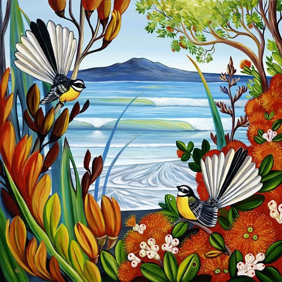 The Fantail House, Ira Mitchell, Made in New Zealand, Irina, Velman, Best time of the year, Fantails, Art, Print, Box, Frame