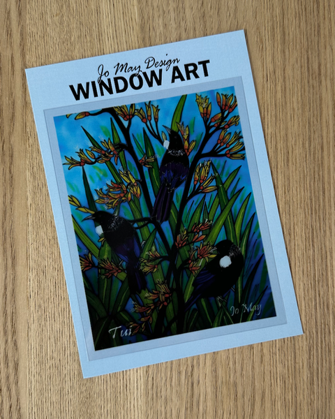 The Fantail House, Jo May Design, Made iN NZ, Window decals. NZ Art, NZ Design