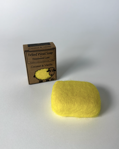 felted, soap, bruntwood, lane, The Fantail House, coconut, vanilla
