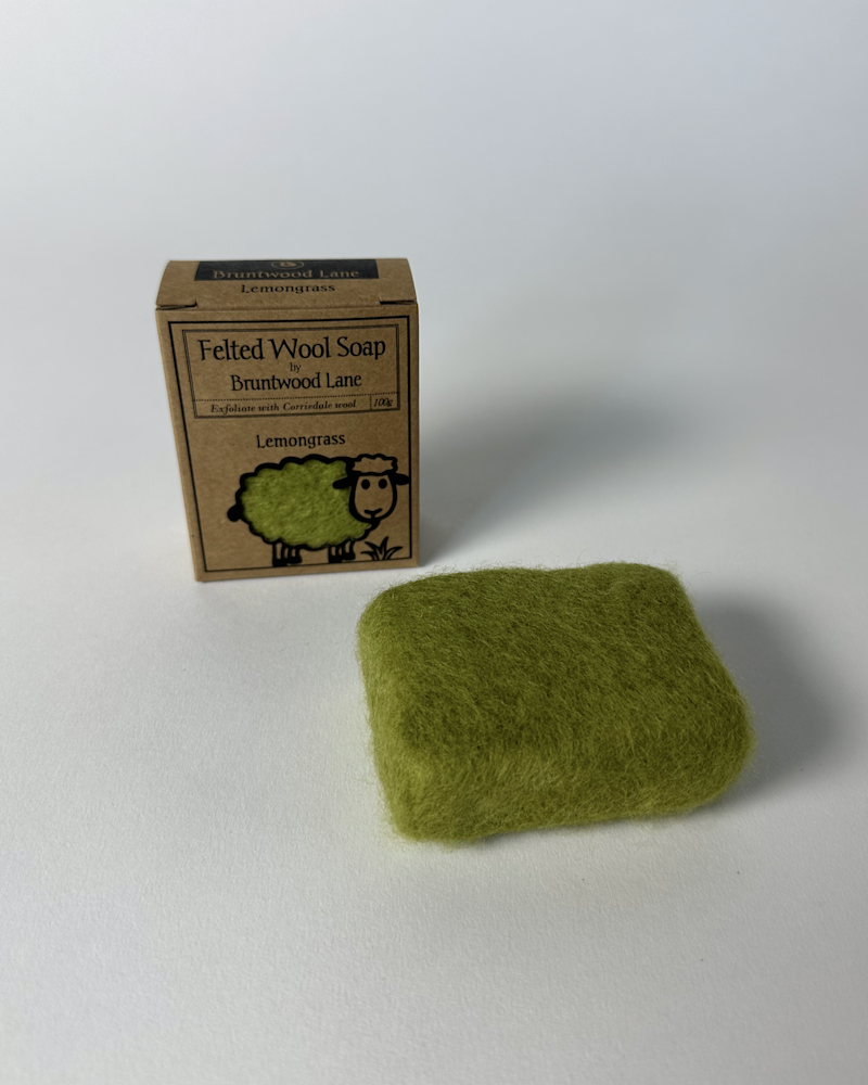 felted, soap, bruntwood, lane, lemongrass, The Fantail House