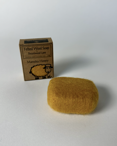 felted, soap, bruntwood, lane, Manuka, honey, The Fantail House