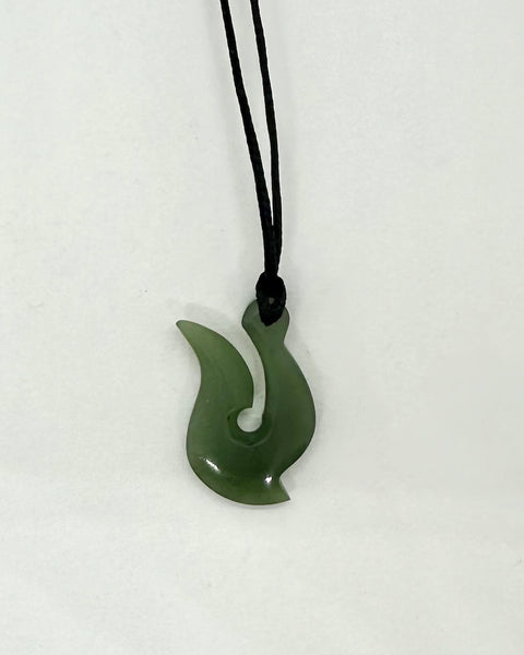 Greenstone - Pounamu Fish Hook - Hei Matau