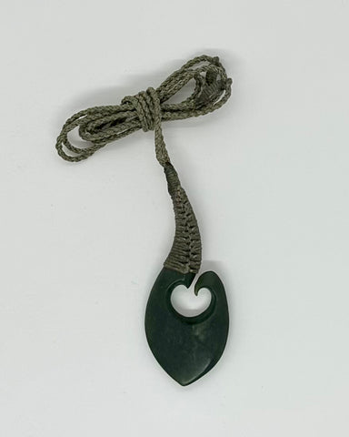 The Fantail House, Greenstone, Pounamu, Pendant, Fish, hook, Hei matau
