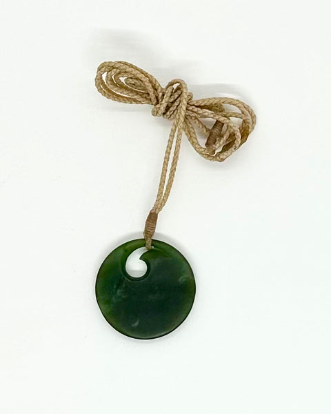 The Fantail House, Greenstone, pounamu, pendant, necklace, koru, circle of life