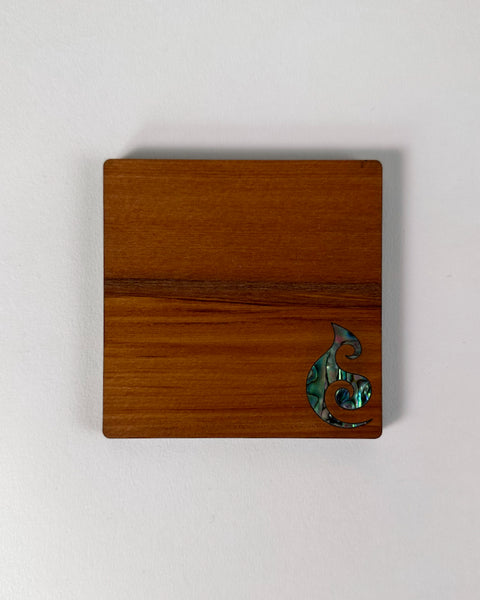 The Fantail House, Rimu, Paua, Native wood, Made in NZ, Coasters, NZ, moana