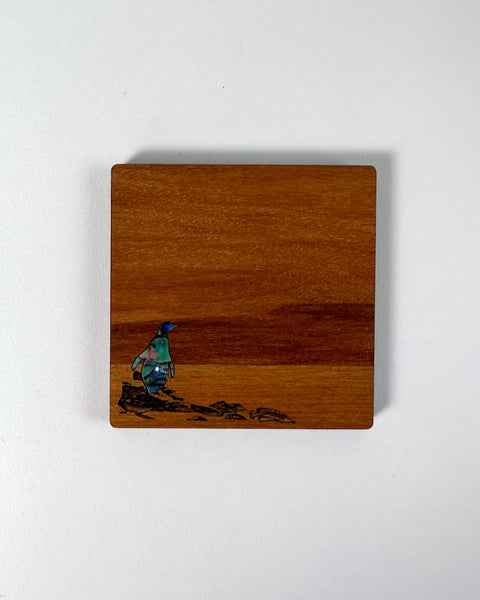 The Fantail House, Rimu, Paua, Native wood, Made in NZ, Coasters, NZ, Native, Birds, penguin