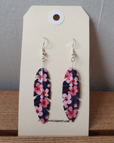 Washi, tape, earrings, feathers