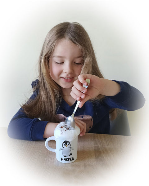 Fluffy Mug, Unicorn dancing, kids novelty mug, NZ made, Fantail House