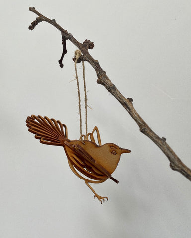 3D hanging wooden decoration, Fantail, Designcraft, NZ made, Fantail House