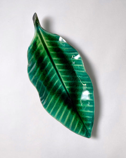 The Fantail House, Muddy Fingers, Pottery, Heliconia Leaf, Ceramic, Platter, Made in NZ