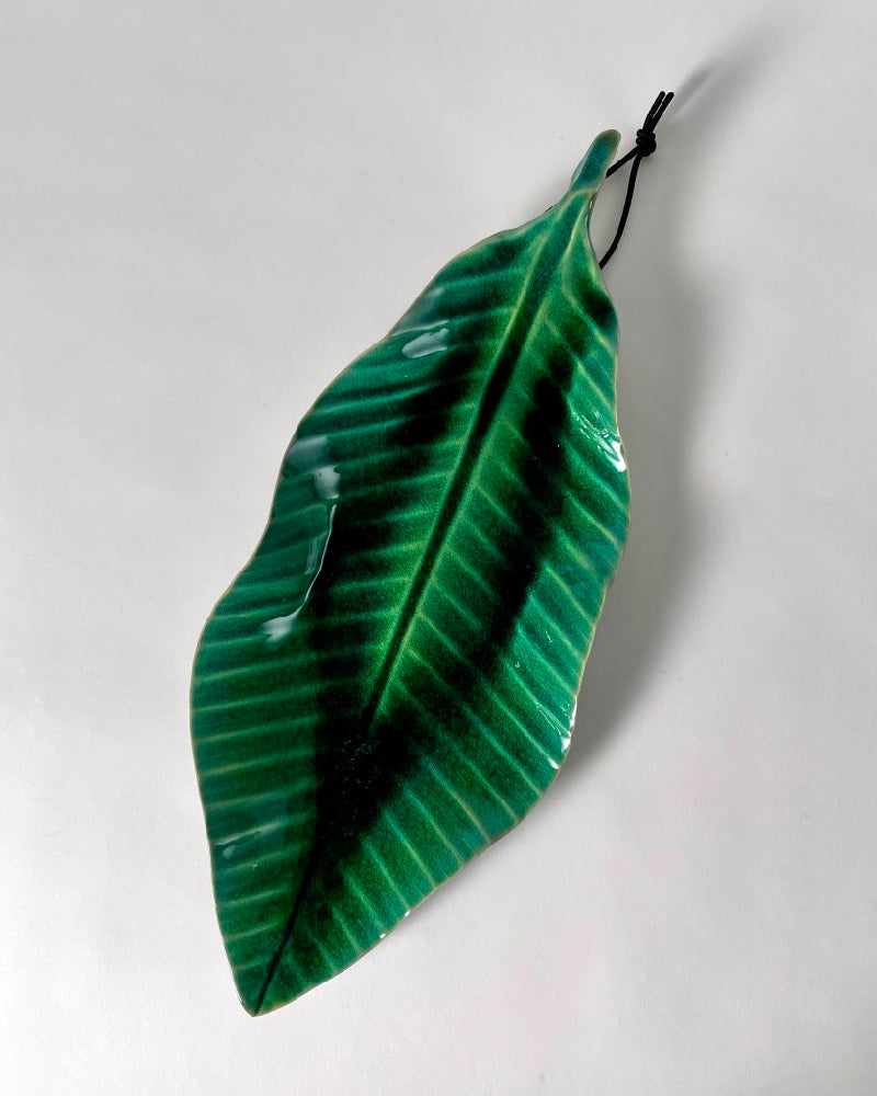 The Fantail House, Muddy Fingers, Pottery, Heliconia Leaf, Ceramic, Platter, Made in NZ