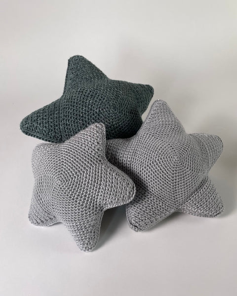 The Fantail House, Made in NZ, Hand knitted, Star Cushion